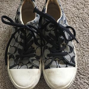Low Top Coach Logo Sneakers Size 8.5